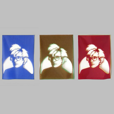 Andy Warhol, 35 x 42 cm papel recortado, 2016